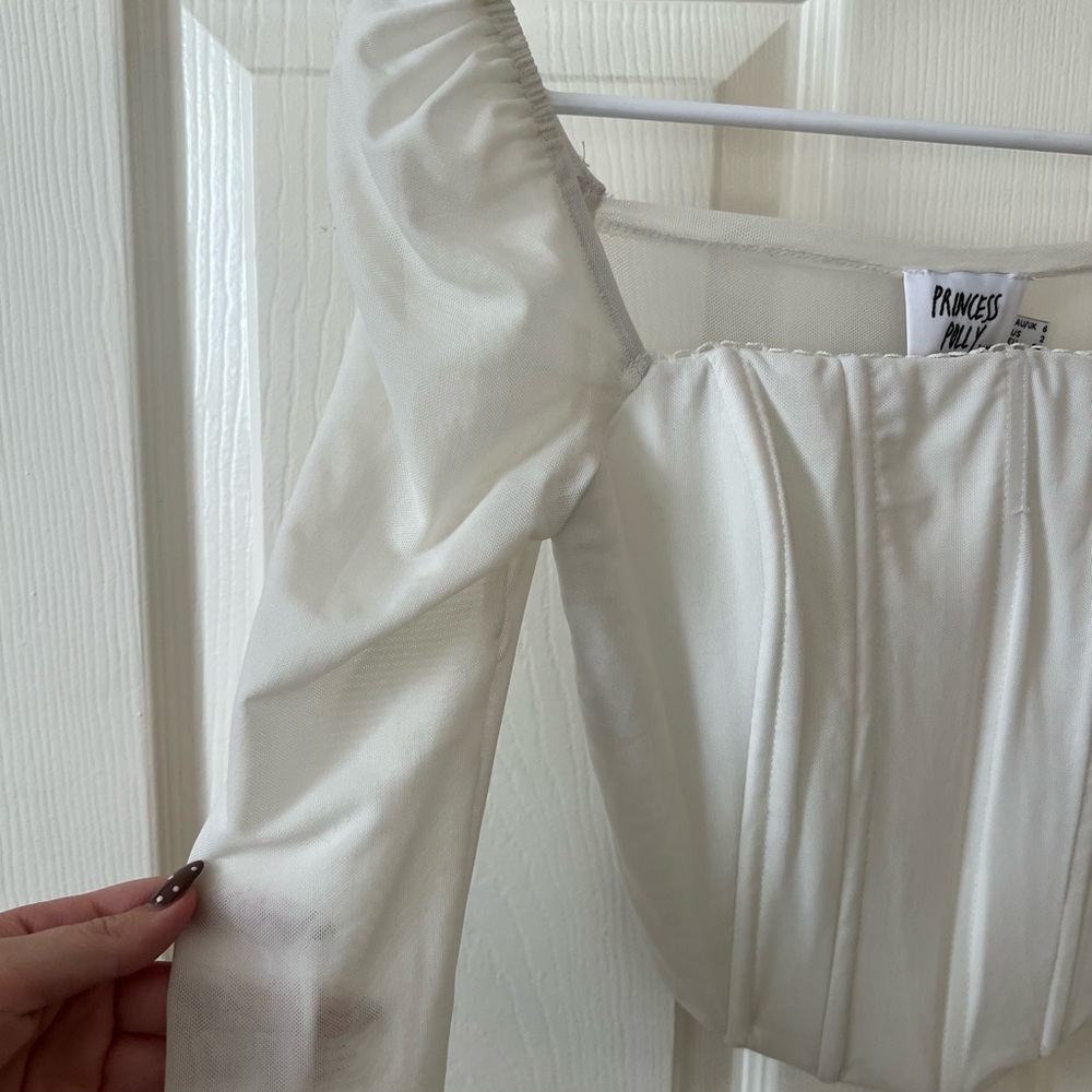 Princess Polly White Corset Long Sleeve - Picture 3 of 3